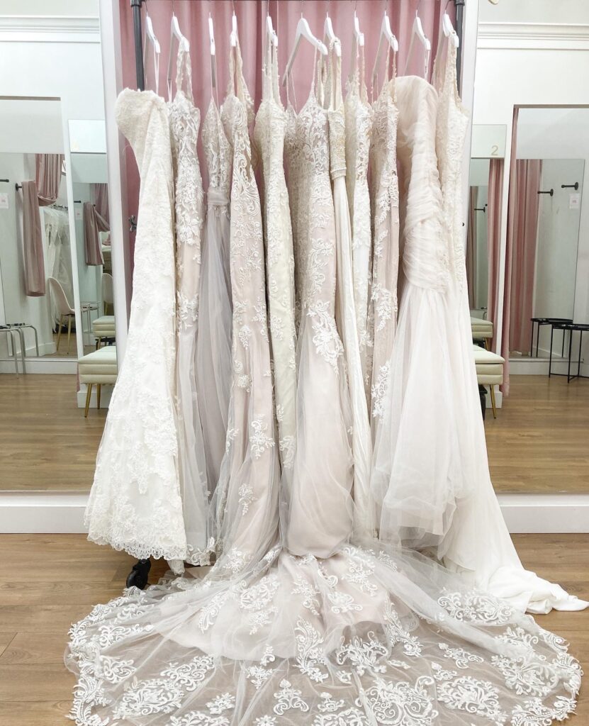 blush bridal wedding dresses