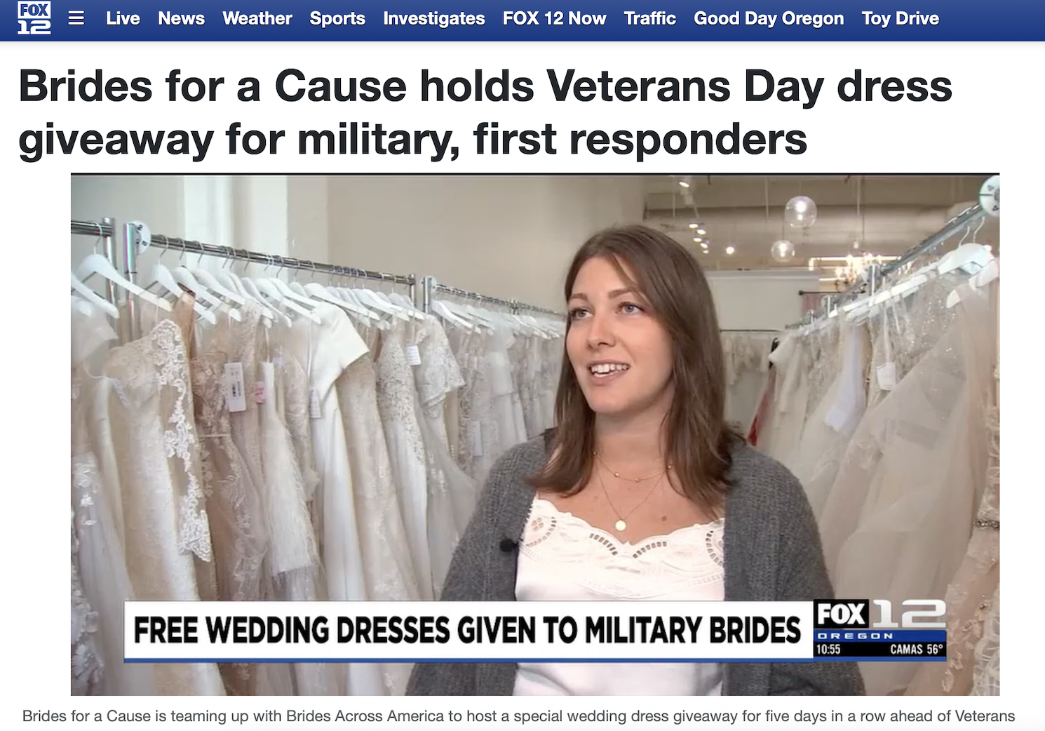 KPTV promotes Portland boutique and Operation Wedding Gown